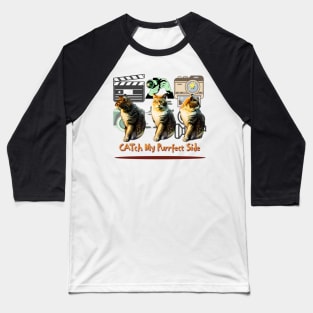 Cat Kitten Photo Shoot Baseball T-Shirt